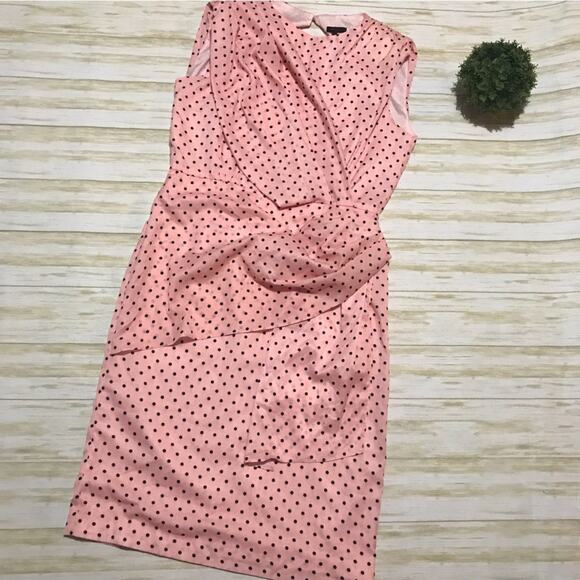 Floryday NWT Pink Black Polkadot Vintage Style Pencil Dress Size Large - Picture 1 of 3
